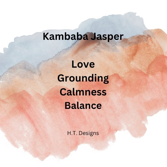 Natural Stone 8mm Boho Bead Bracelet 7 Inches - Tourmaline Jasper Agate - Picture 7 of 10